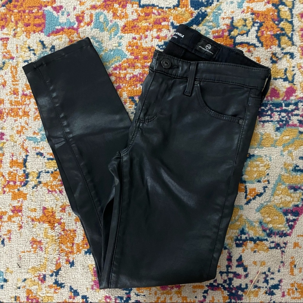 AG black coated jeans Adriano Goldschmied denim